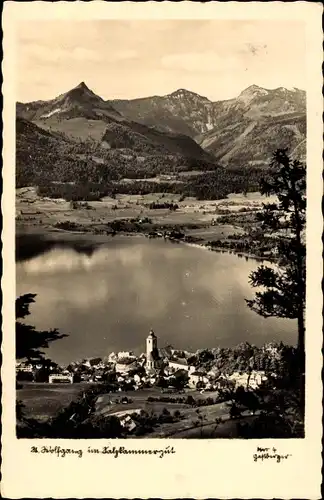 Ak St. Wolfgang im Salzkammergut Oberösterreich, Wolfgangsee, Ortsansicht