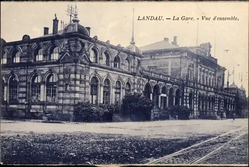 Ak Landau in der Pfalz, Bahnhof