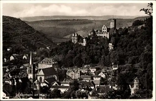 Ak Wertheim am Main, Gesamtansicht, Burg