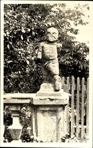 Foto Ak Weikersheim in Tauberfranken Württemberg, Schlosspark, Statue