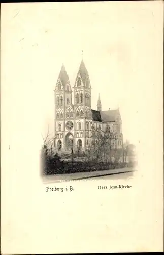 Ak Freiburg im Breisgau, Herz Jesu-Kirche