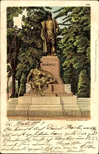 Litho Mannheim in Baden, Bismarck-Denkmal