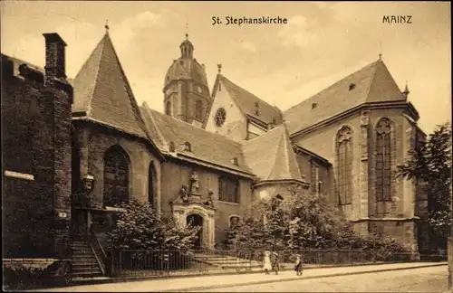 Ak Mainz am Rhein, St. Stephanskirche