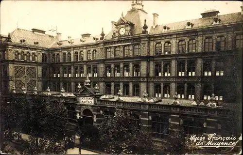 Foto Ak Mainz, französisches Gymnasium