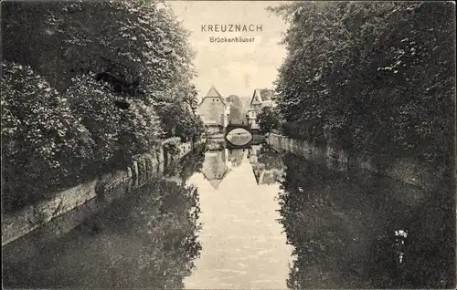 Ak Bad Kreuznach in Rheinland Pfalz, Brückenhäuser