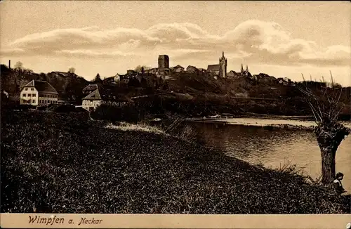 Ak Bad Wimpfen am Neckar, Blick auf den Ort