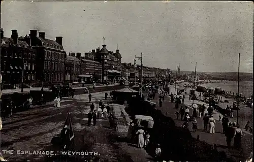 Ak Weymouth Südwestengland, Esplanade