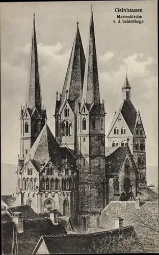 Ak Gelnhausen in Hessen, Marienkirche v. d. Schießhege