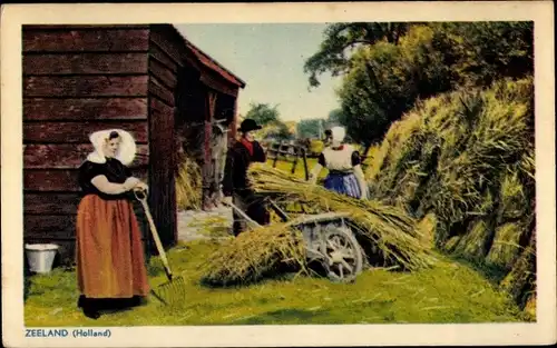 Ak Zeeland Niederlande, Niederländische Volkstrachten