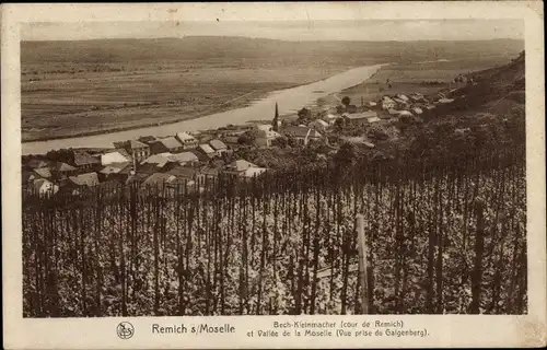 Ak Remich an der Mosel Luxemburg, Bech Kleinmacher und Moseltal