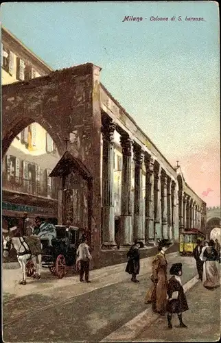 Künstler Ak Mailand Mailand Lombardei, Colonne di S. Lorenzo
