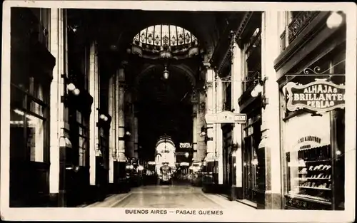 Ak Buenos Aires, Argentinien, Guemes Passage