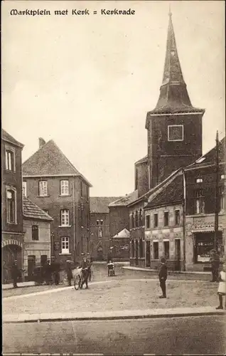 Ak Kerkrade Limburg Niederlande, Marktplatz, Kirche