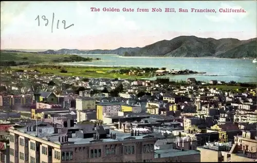 Ak San Francisco Kalifornien USA, Golden Gate, Nob Hill