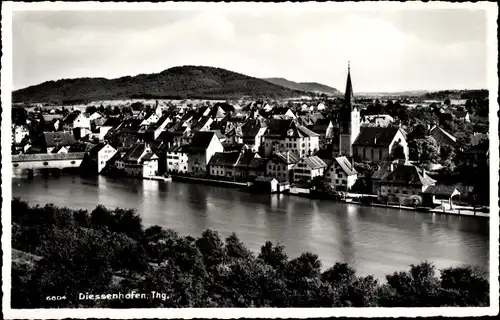 Ak Diessenhofen Kanton Thurgau, Ortsansicht, Kirche