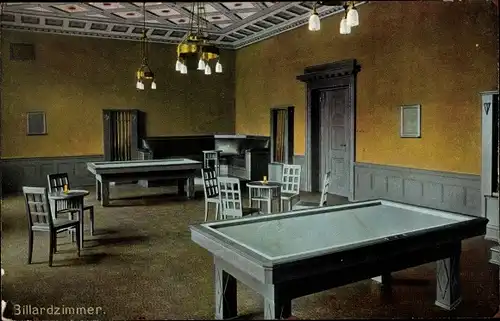 Ak Bad Oeynhausen in Westfalen, Billiardzimmer im Kurhaus