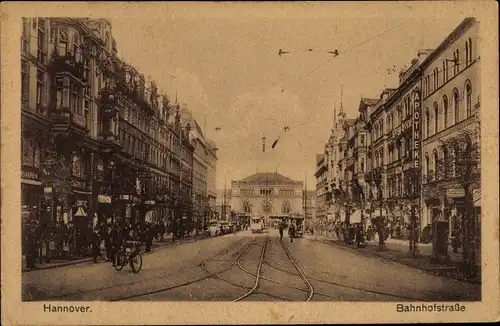 Ak Hannover in Niedersachsen, Bahnhofstraße
