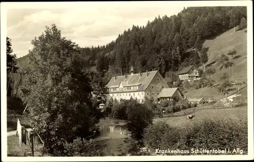 Ak Schüttentobel Grünenbach, Krankenhaus, Erholungsheim