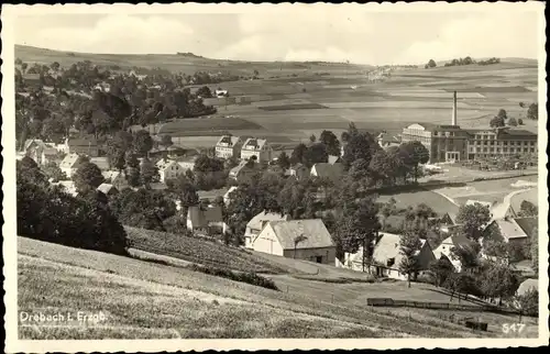 Ak Drebach im Erzgebirge, Ort mit Umgebung