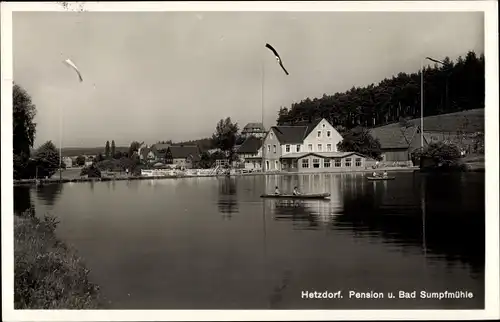 Ak Hetzdorf Halsbrücke in Sachsen, Bad Sumpfmühle und Pension