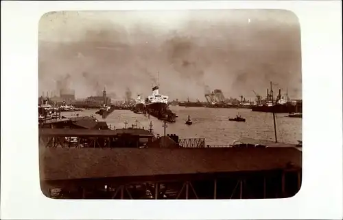 Ak Hamburg Mitte Altstadt, Partie aus dem Hafen