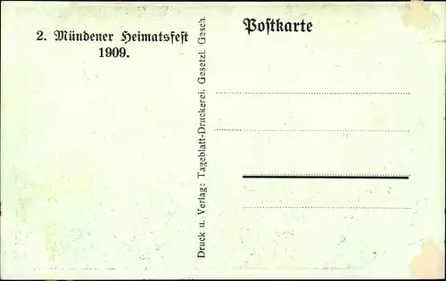 Künstler Ak Hann. Münden in Niedersachsen, 2. Mündener Heimatfest, Althannoversche Jäger