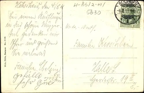 Präge Passepartout Ak Remscheid im Bergischen Land, Eschbachtalsperre