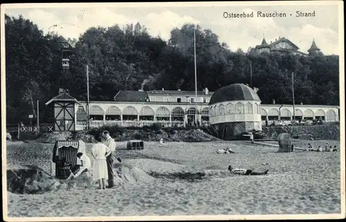 Ak Swetlogorsk Rauschen Ostpreußen, Strandpartie