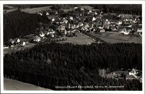 Ak Königsfeld im Schwarzwald Baden, Totalansicht, Fliegeraufnahme