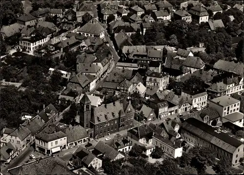 Ak Varel am Jadebusen, Fliegeraufnahme der Stadt