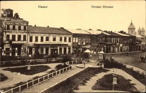 Ak Buzău Busäu Rumänien, Große Straße
