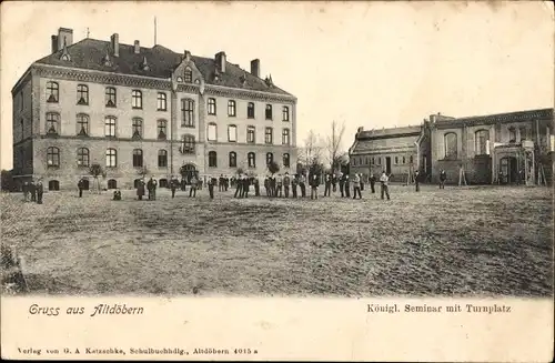 Ak Altdöbern in der Niederlausitz, Königliches Seminar mit Turnplatz