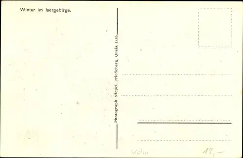 Ak Świeradów Zdrój Bad Flinsberg Schlesien, Hirt's Iserkammbaude, Winteransicht