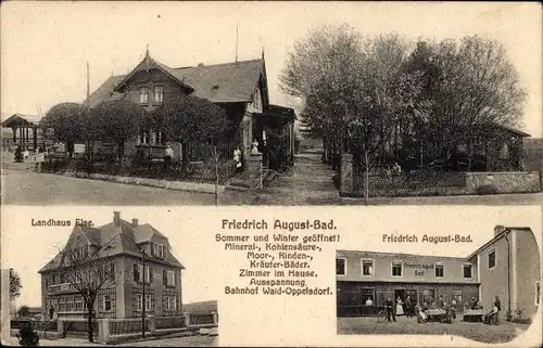 Ak Opolno Zdrój Bad Oppelsdorf Bogatynia Reichenau Schlesien, Friedrich August Bad, Landhaus Else