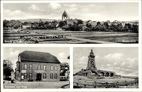 Ak Ringleben Bad Frankenhausen im Kyffhäuserkreis, Kyffhäuser-Denkmal, Gasthaus zum Ring