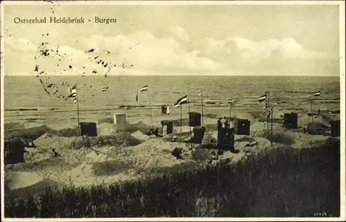 Ak Międzywodzie Heidebrink Dziwnów Dievenow Insel Wollin Pommern, Sandburgen am Strand