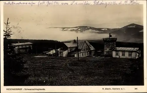 Ak Velká Úpa Großaupa Pec pod Sněžkou Petzer Region Königgrätz, Schwarzschlagbaude