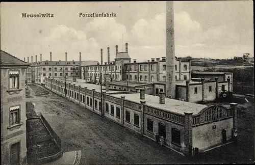 Ak Meuselwitz in Thüringen, Porzellanfabrik