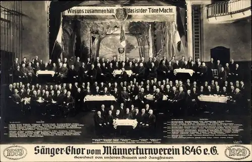 Ak Crimmitschau in Sachsen, Sänger-Chor vom Männerturnverein 1846