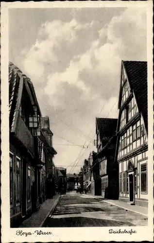 Ak Hoya an der Weser, Deichstraße