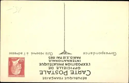 Ganzsachen Ak Paris, Internationale Philatelie-Ausstellung 1925