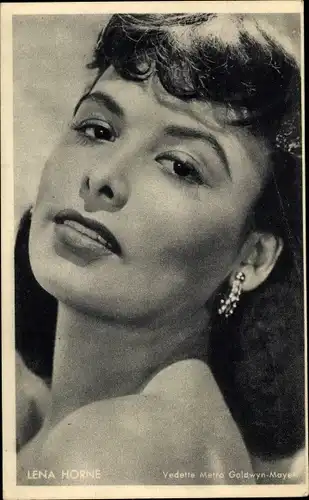 Ak Schauspielerin Lena Horne, Portrait