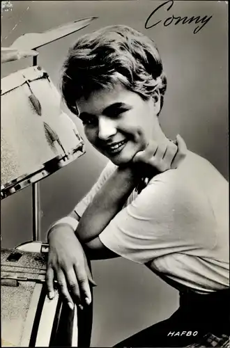 Ak Schauspielerin Conny Froboess, Portrait, Schlagzeug, Autogramm