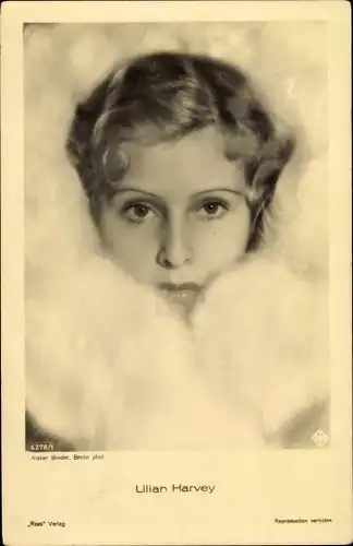 Ak Schauspielerin Lilian Harvey, Portrait