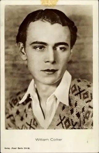 Ak Schauspieler William Collier, Portrait