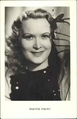 Ak Schauspielerin Marthe Harell, Portrait