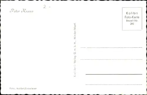 Ak Schauspieler Peter Kraus, Portrait