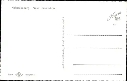 Ak Hagen in Westfalen, Neue Lennebrücke