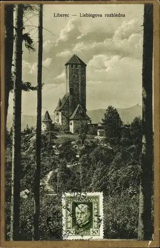 Ak Liberec Reichenberg in Böhmen, Liebiegova rozhledna