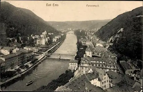 10 alte Ansichtskarten Bad Ems im Rhein Lahn Kreis, verschiedene Ansichten